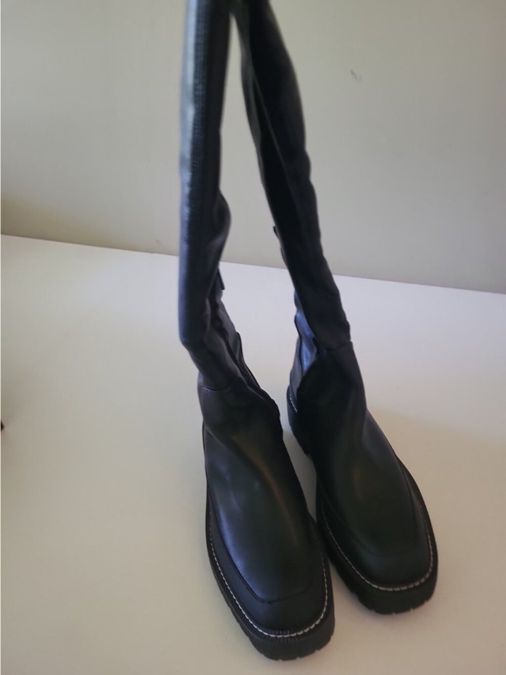 Sam Edelman Lerue Women's Tall Knee High Black Boots Size 10 - Picture 4 of 8
